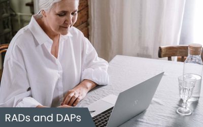 What are RADs and DAPs when someone moves to a residential aged care facility?