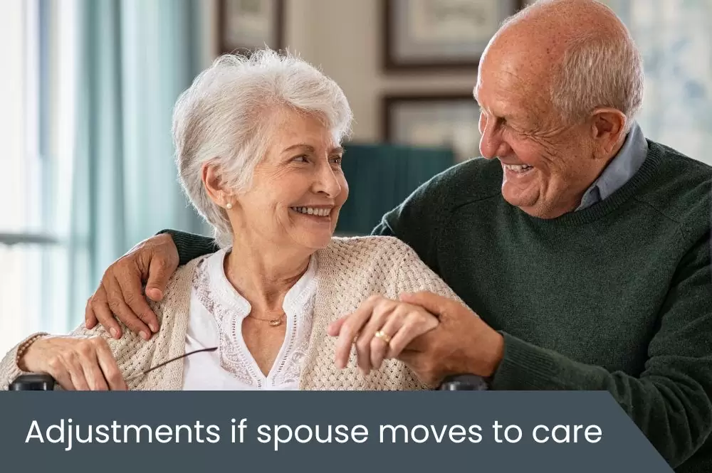 Adjustments if spouse moves to care Adjustments if spouse moves to care