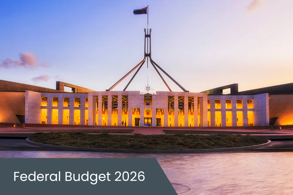 Parliament House in Canberra Australia at sunset